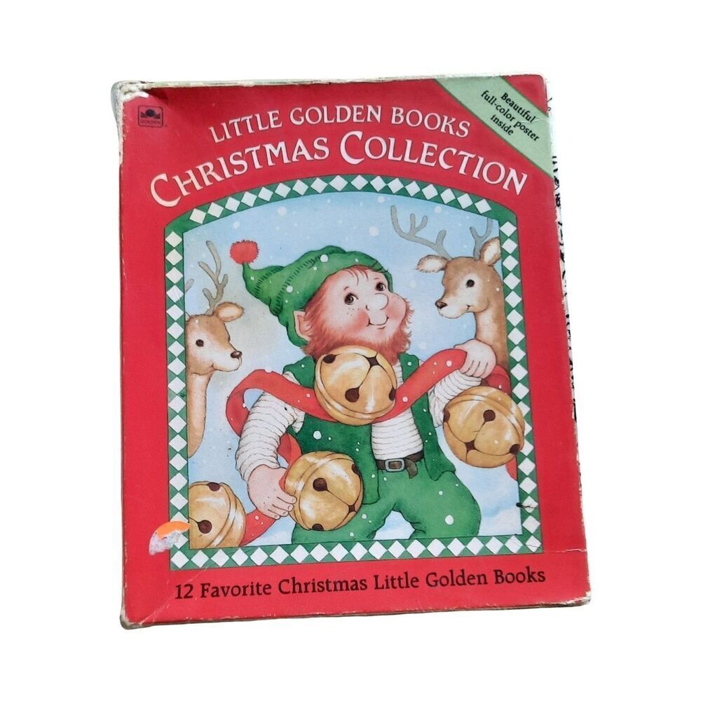 Little Golden Books Christmas Collection - Red Holiday Book Set for Kids